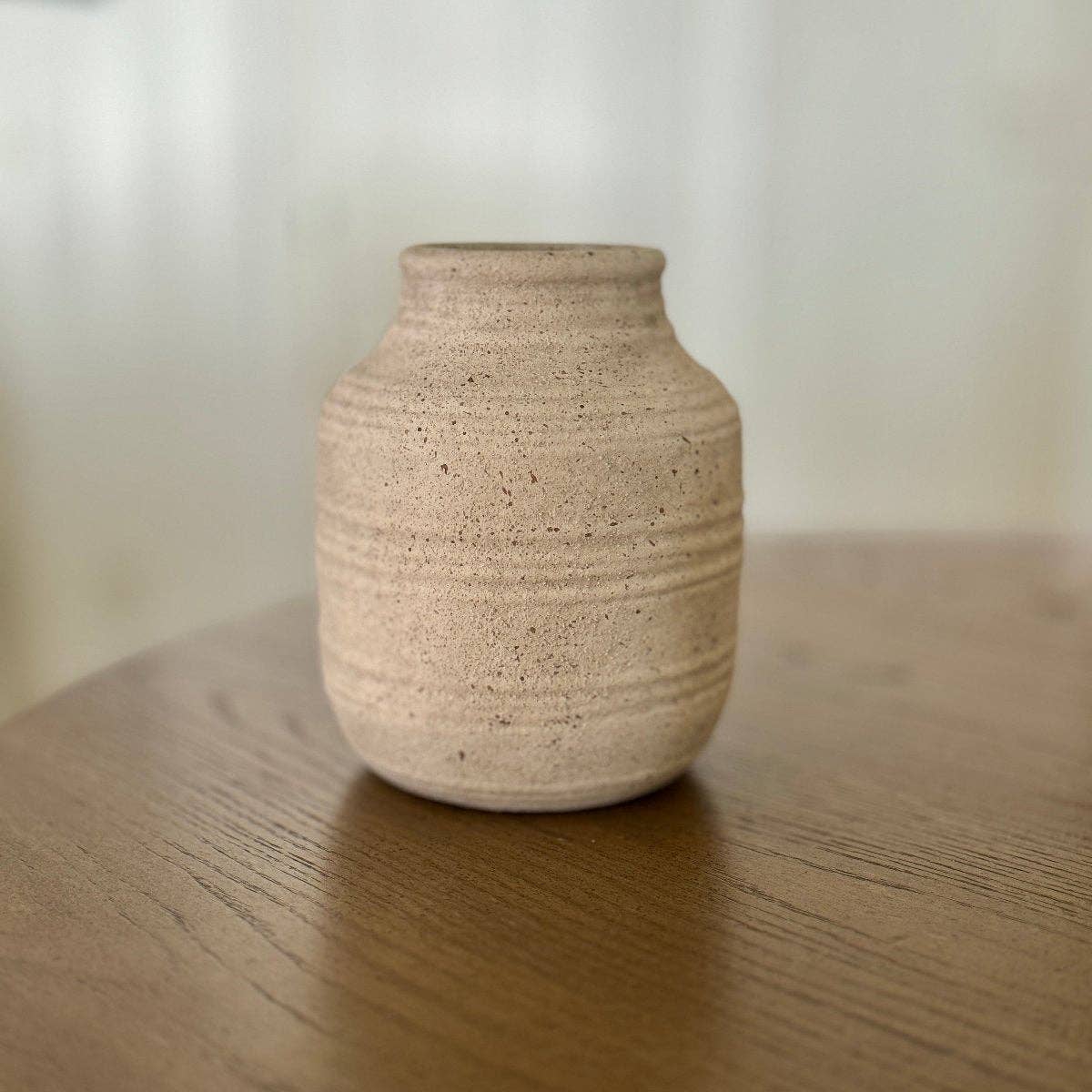 Medium White Pottery Urn